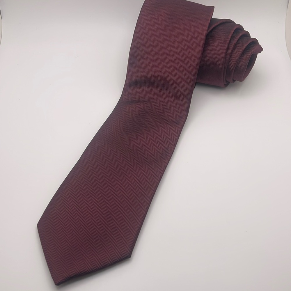 Michael Kors - Plain Burgundy Tie - Narrow